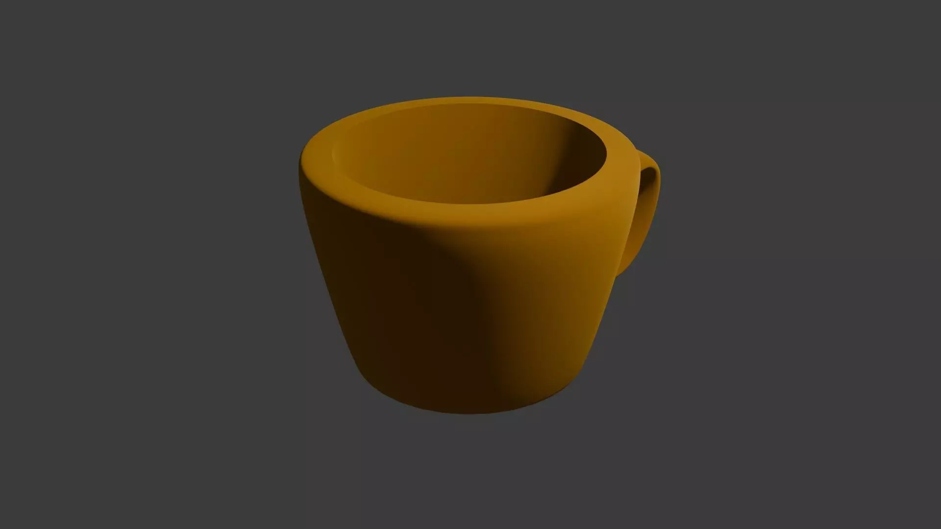 yellow cup 3D model_0