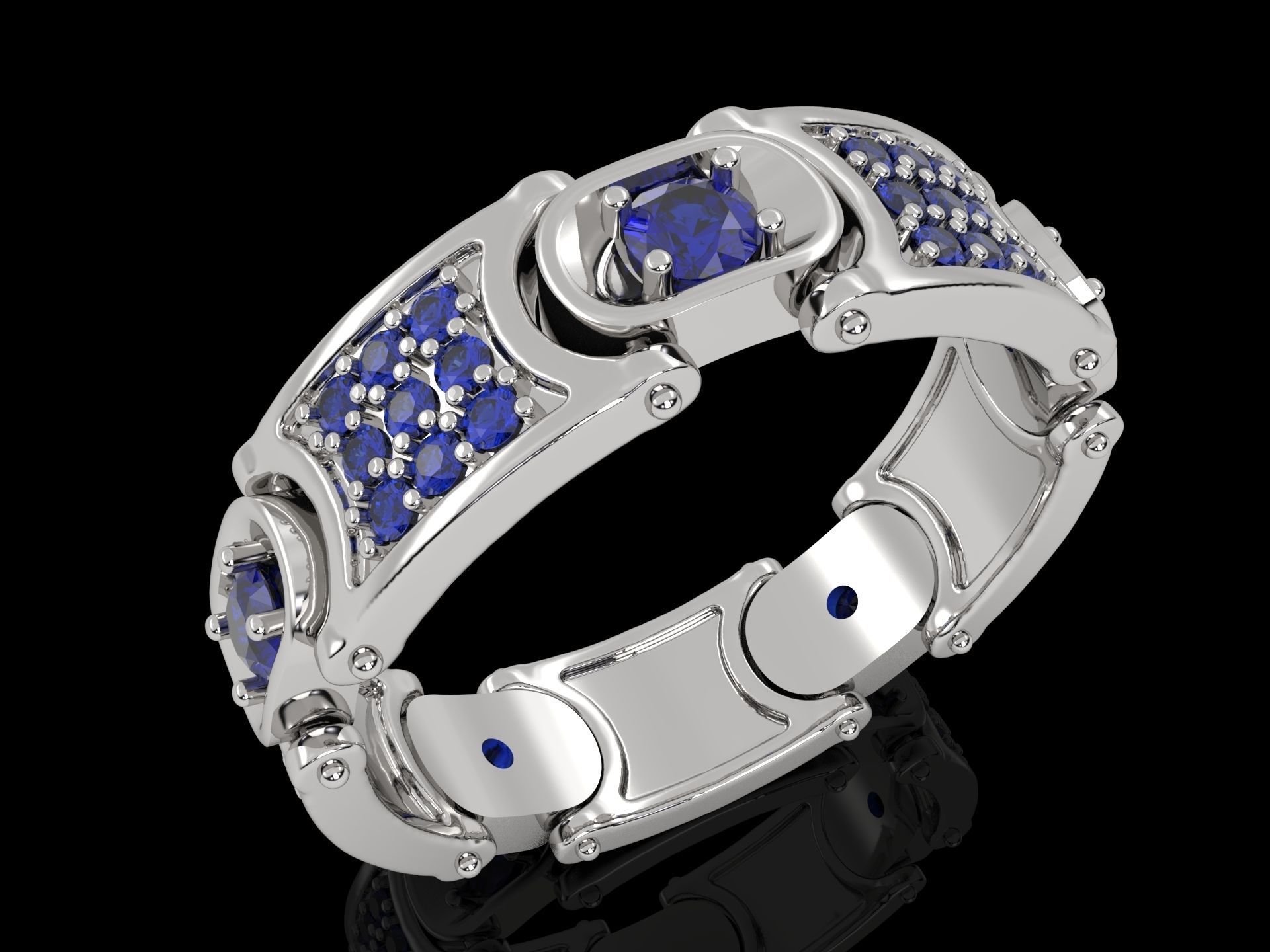 mens wedding ring 3D print model_2