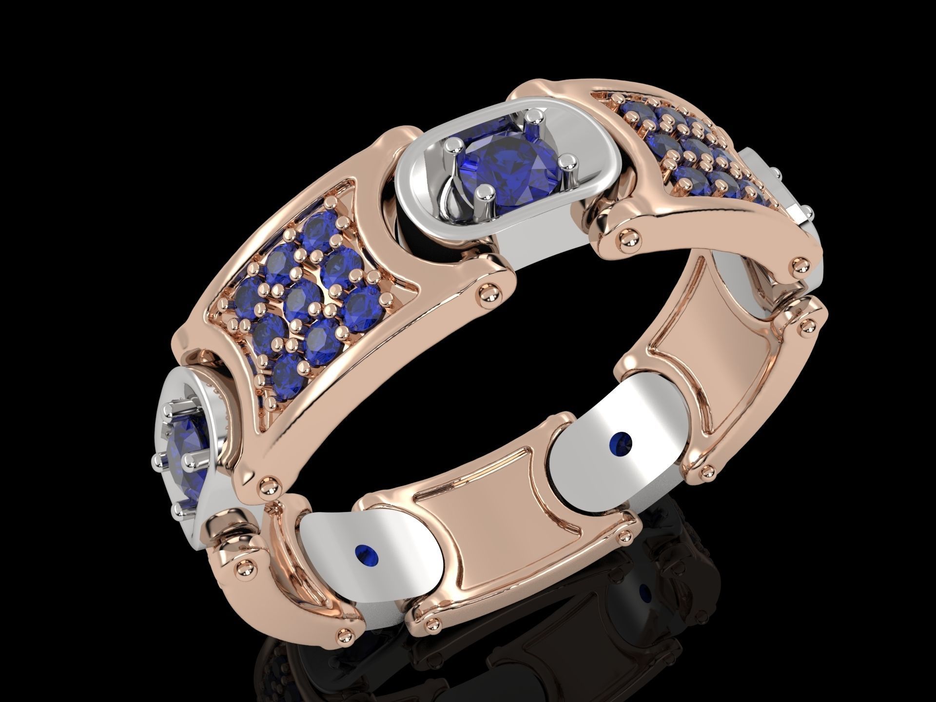 mens wedding ring 3D print model_4