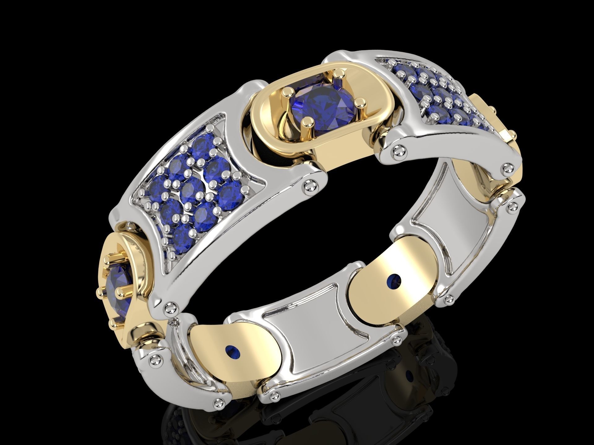 mens wedding ring 3D print model_1