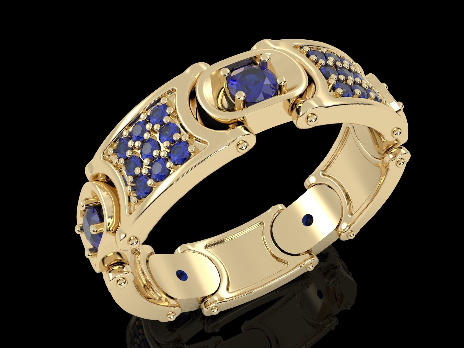 mens wedding ring 3D print model_3