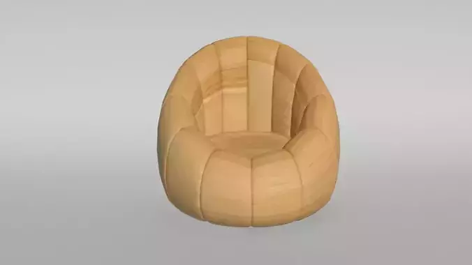 Modern Soft Armchair Chair 3D Model Low-poly 3D model