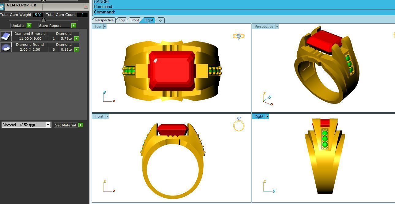 rings 3D print model_6