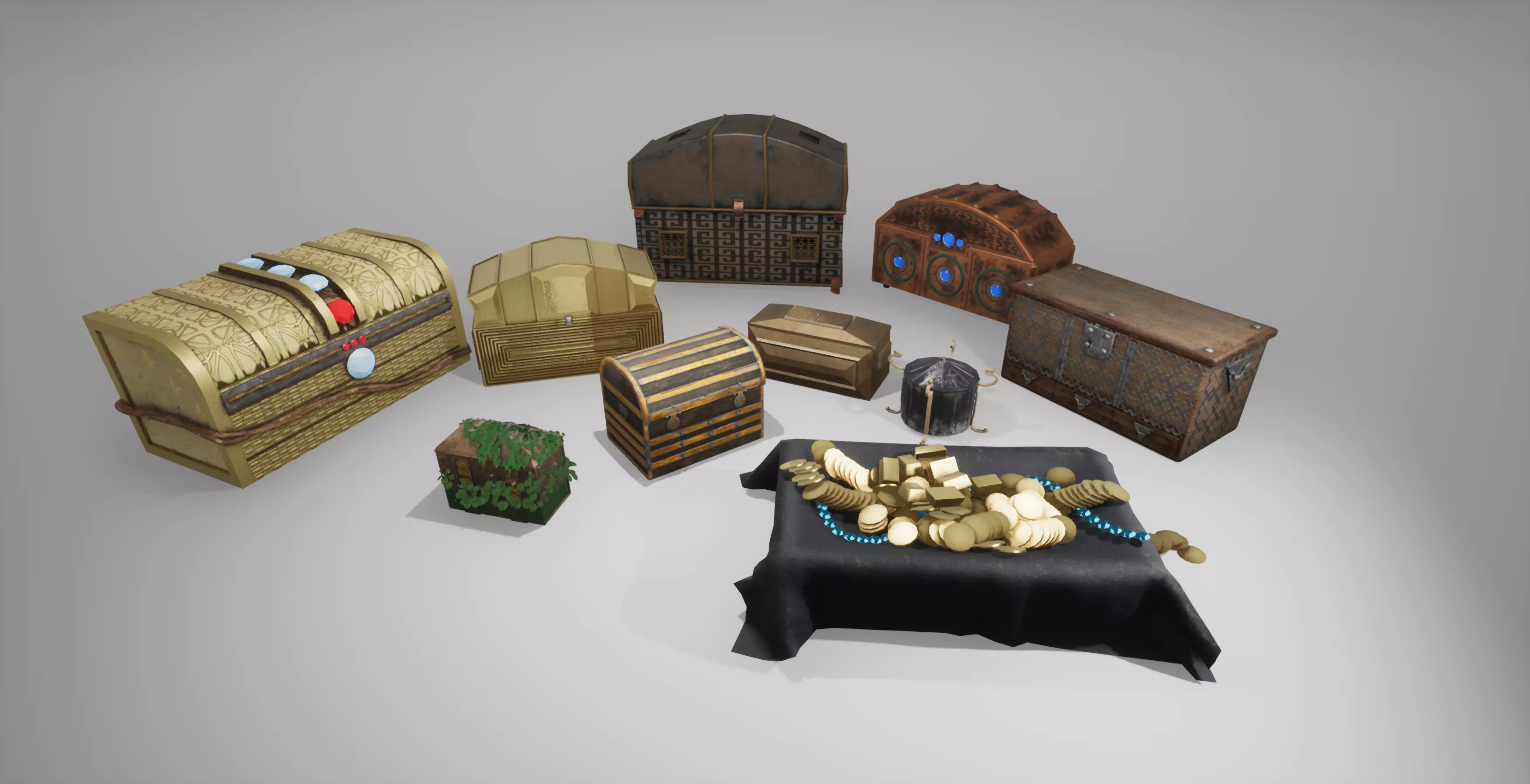 Chest Model Pack 1 Low-poly 3D model_0