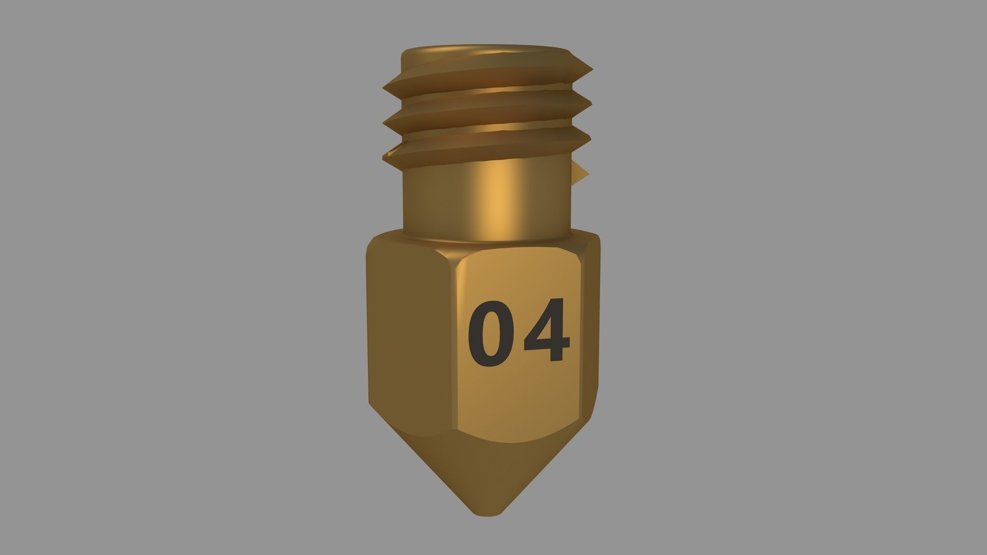 3D Printer Nozzle - Real size 3D model_1