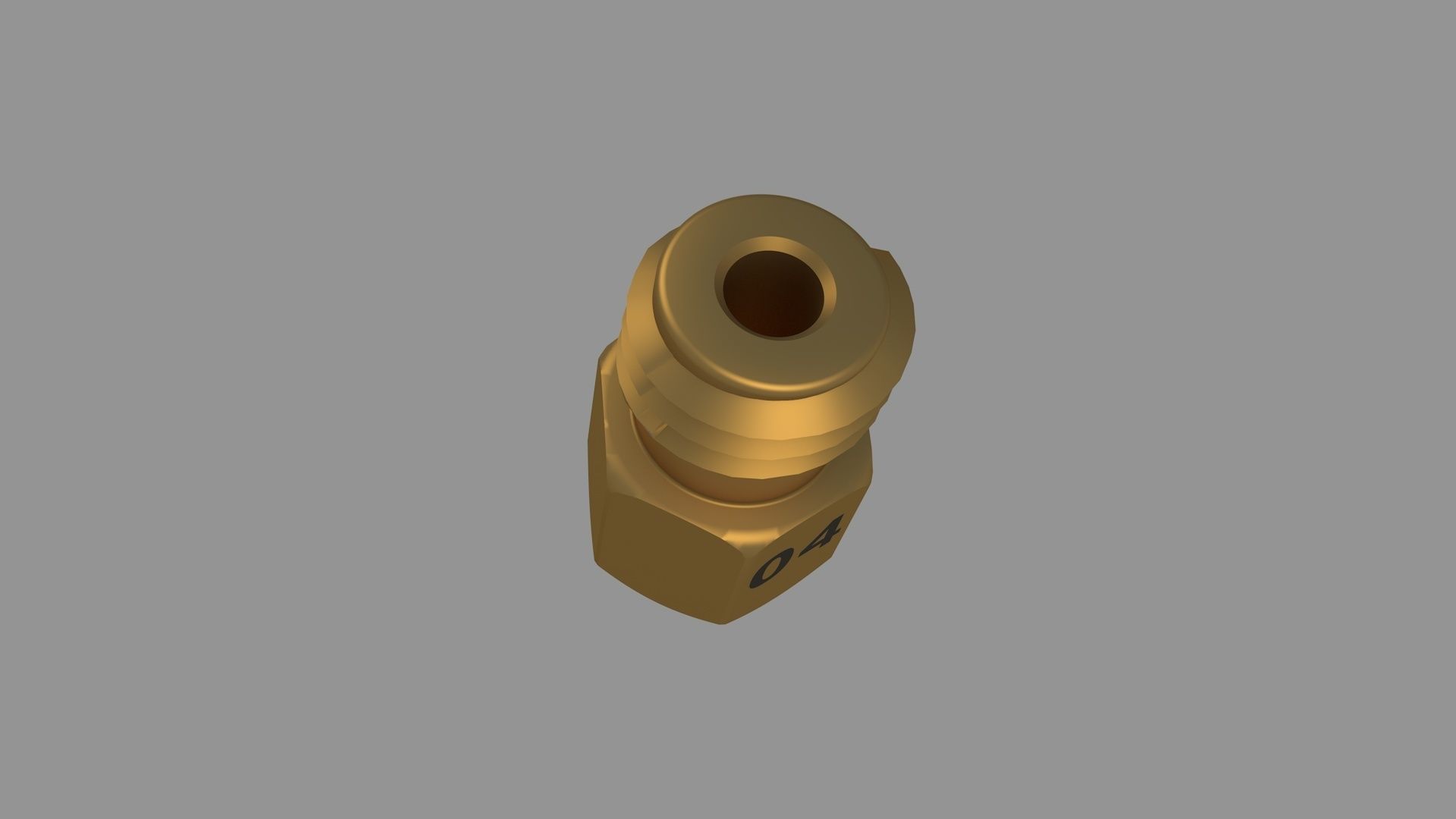 3D Printer Nozzle - Real size 3D model_2