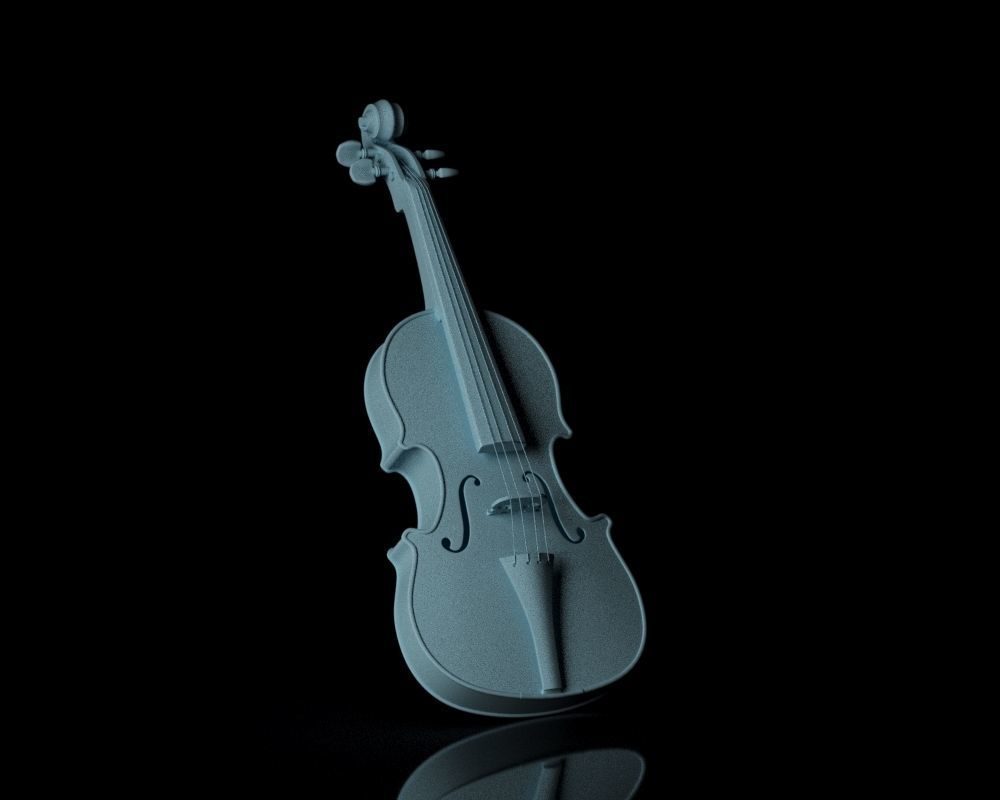 S00045 Violin Low-poly 3D model_23