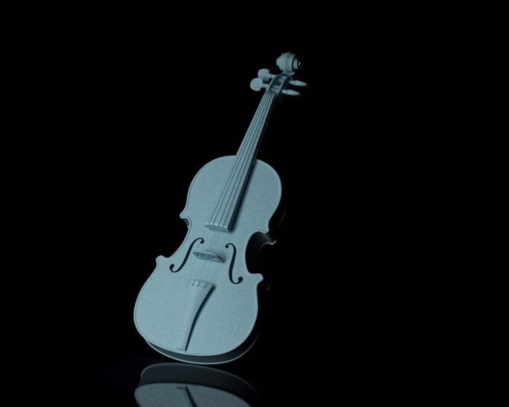 S00045 Violin Low-poly 3D model_25