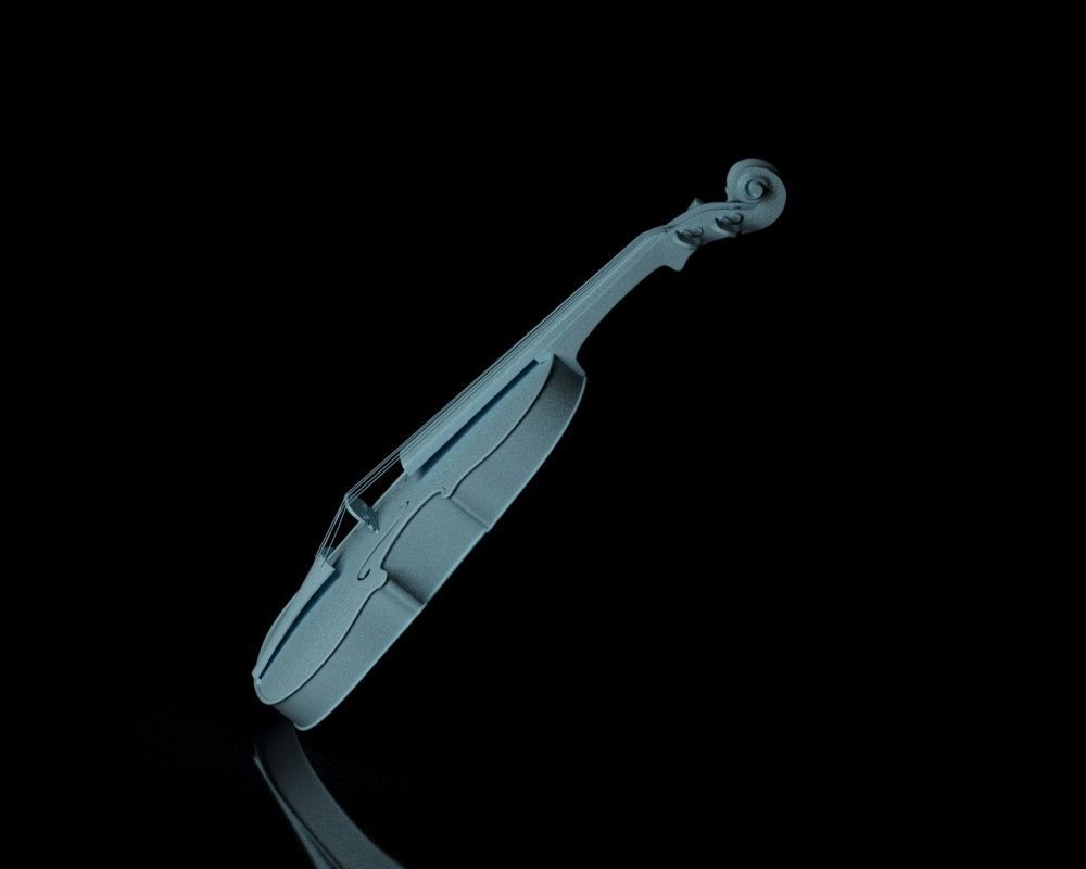 S00045 Violin Low-poly 3D model_17