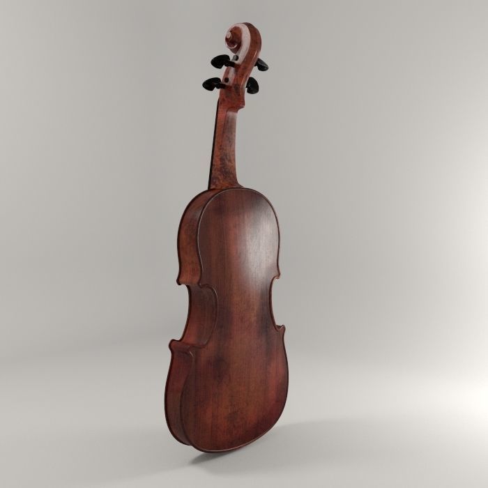 S00045 Violin Low-poly 3D model_1