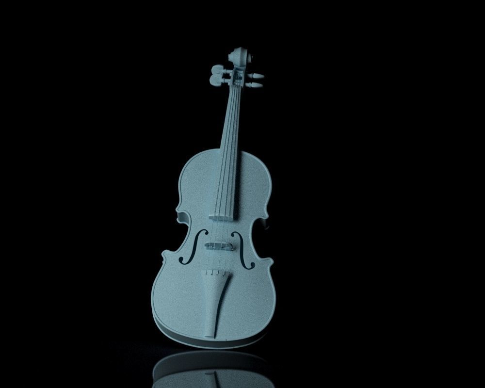 S00045 Violin Low-poly 3D model_24