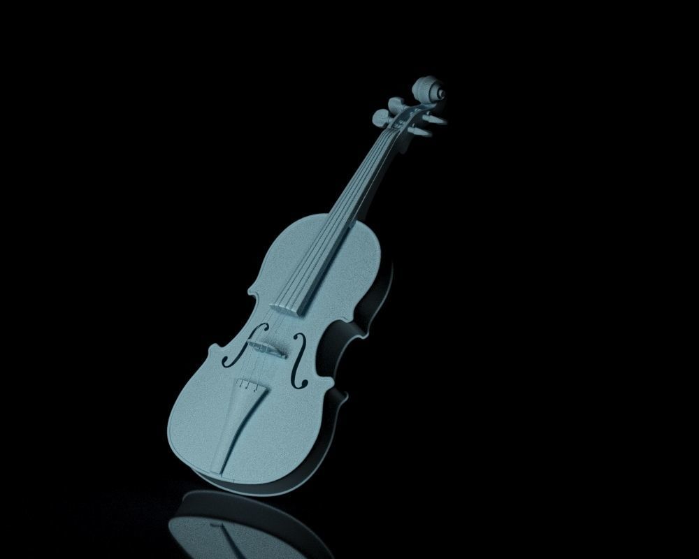 S00045 Violin Low-poly 3D model_15