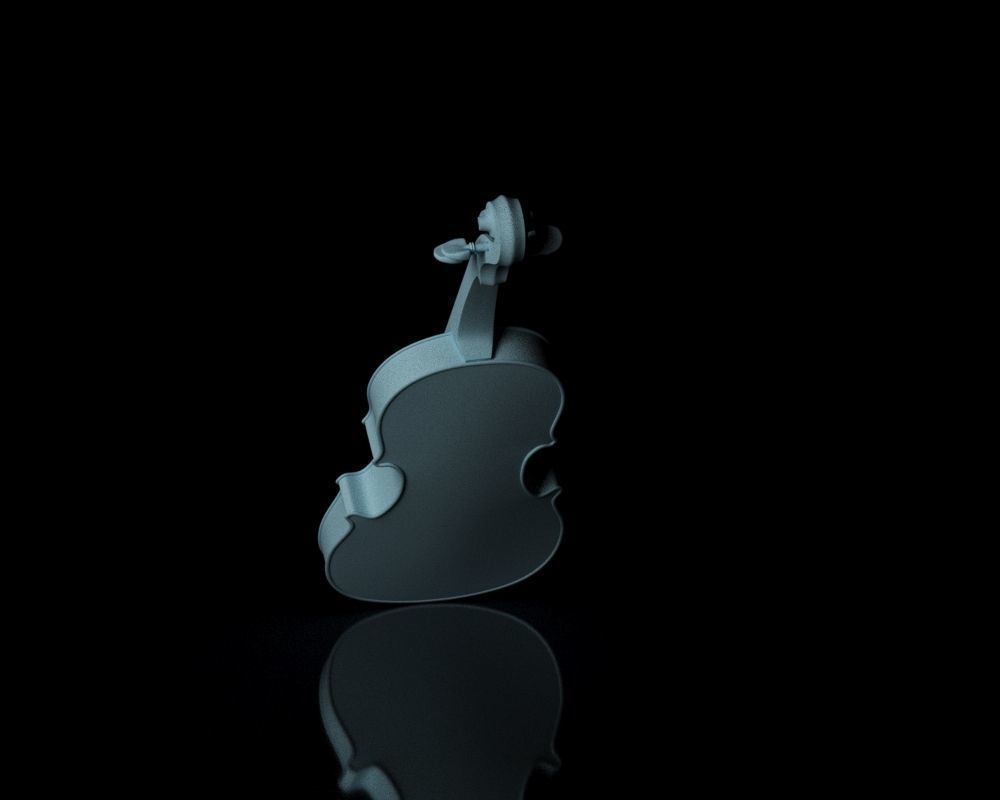 S00045 Violin Low-poly 3D model_19