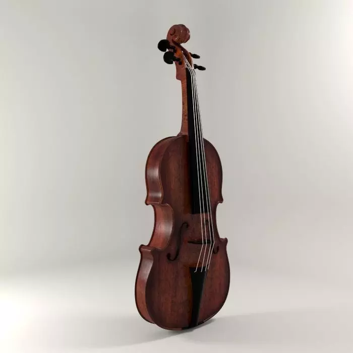 S00045 Violin Low-poly 3D model_0