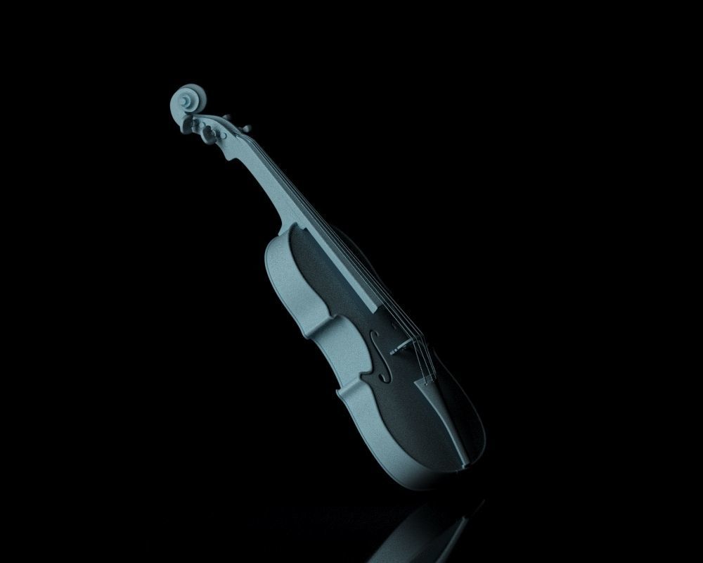 S00045 Violin Low-poly 3D model_22