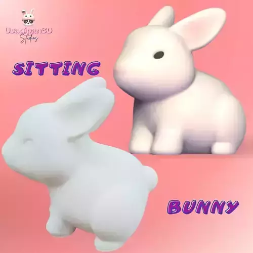 Sitting Bunny 3D print model