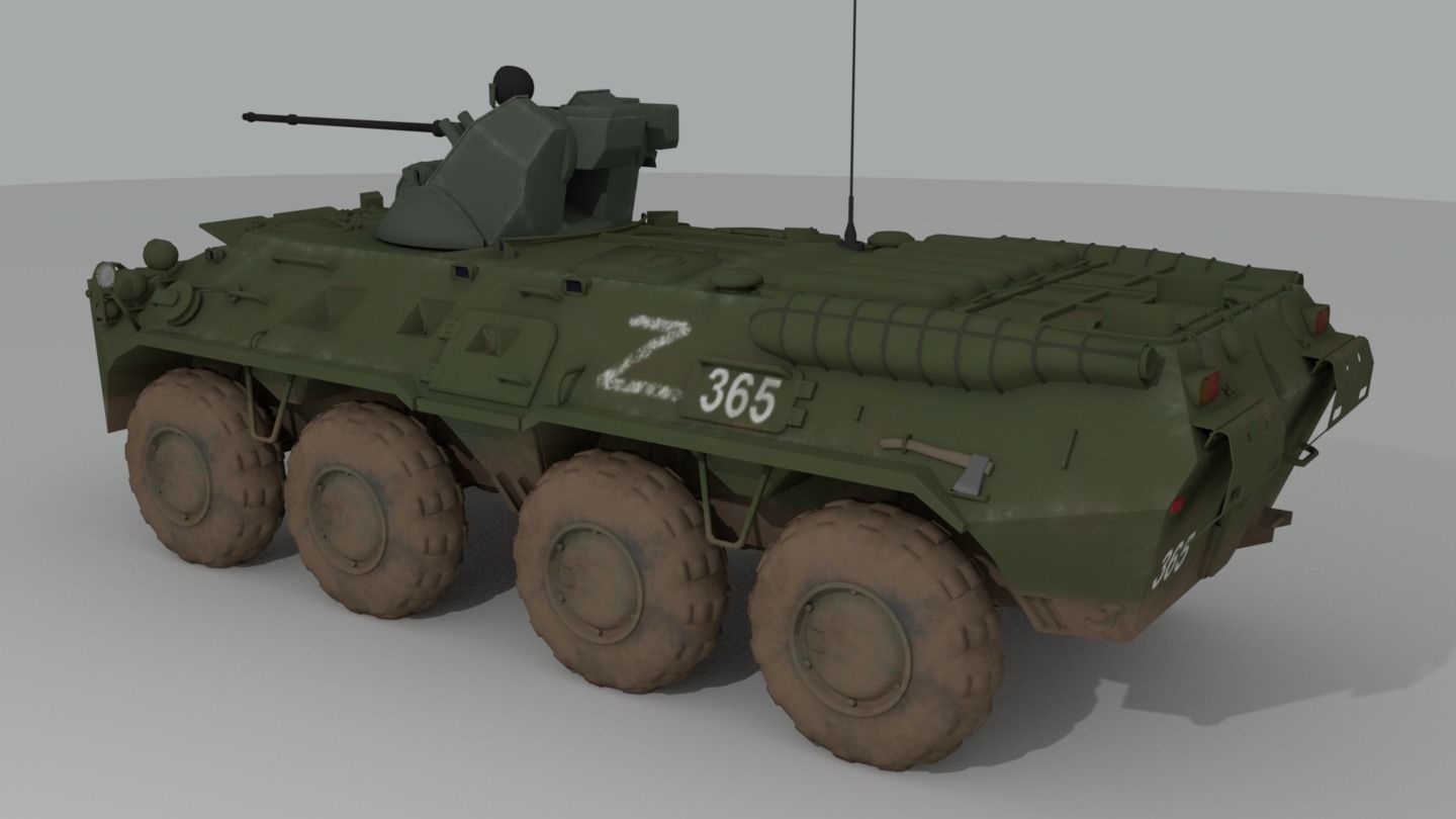 BTR-82 Soviet-Russian APC 3D model_2