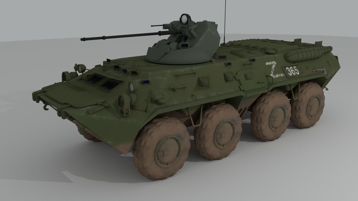 BTR-82 Soviet-Russian APC 3D model_1
