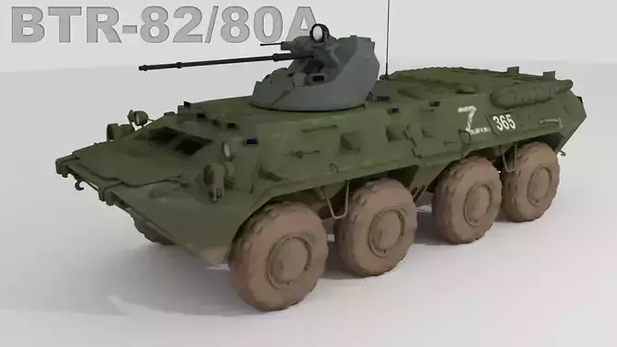 BTR-82 Soviet-Russian APC 3D model