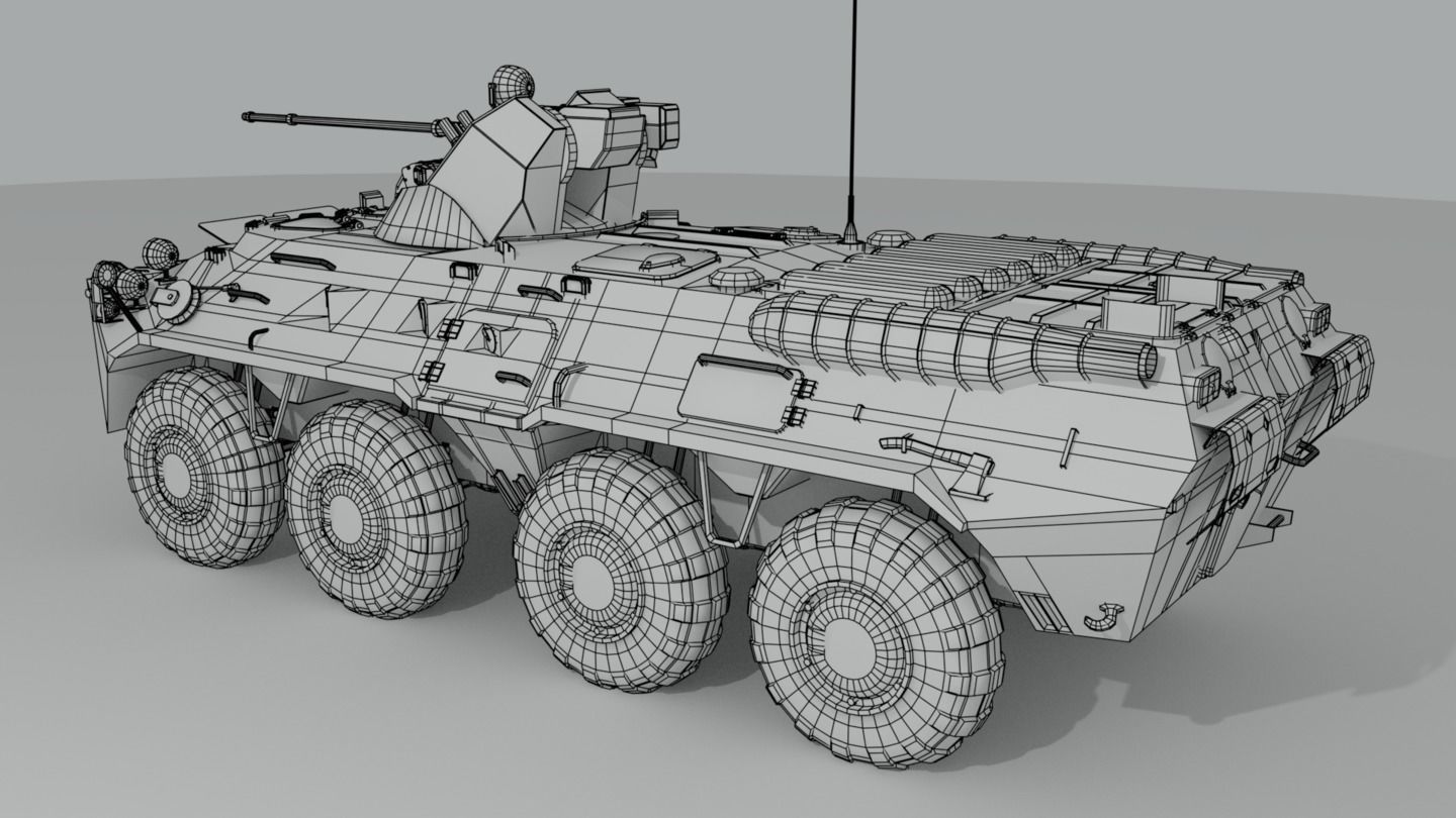 BTR-82 Soviet-Russian APC 3D model_23