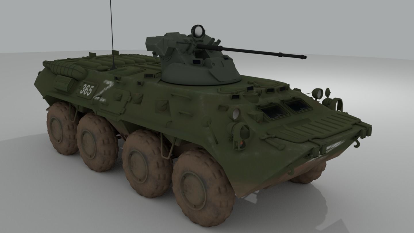 BTR-82 Soviet-Russian APC 3D model_4