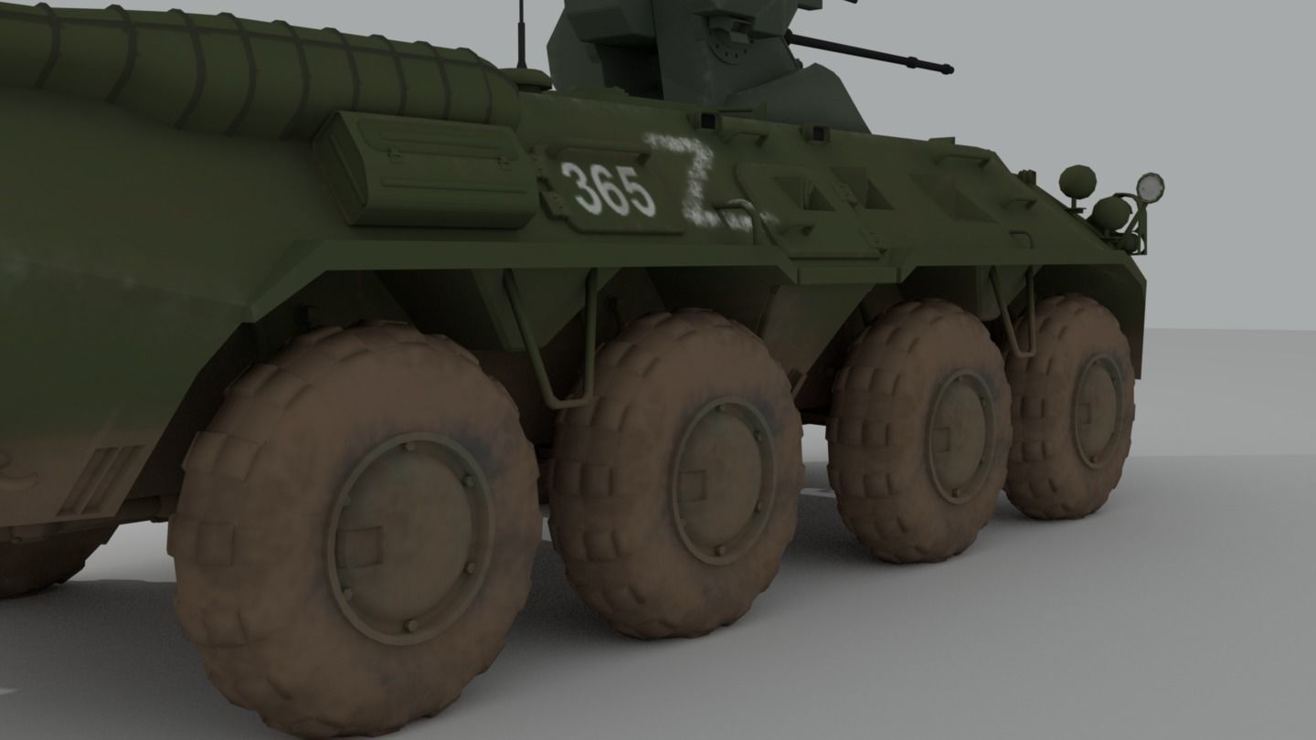 BTR-82 Soviet-Russian APC 3D model_9