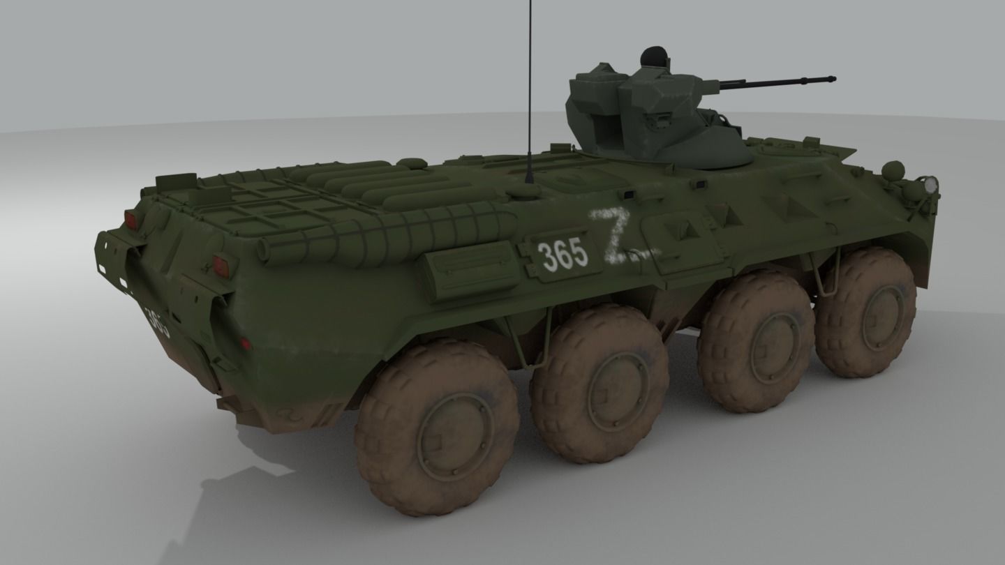 BTR-82 Soviet-Russian APC 3D model_3