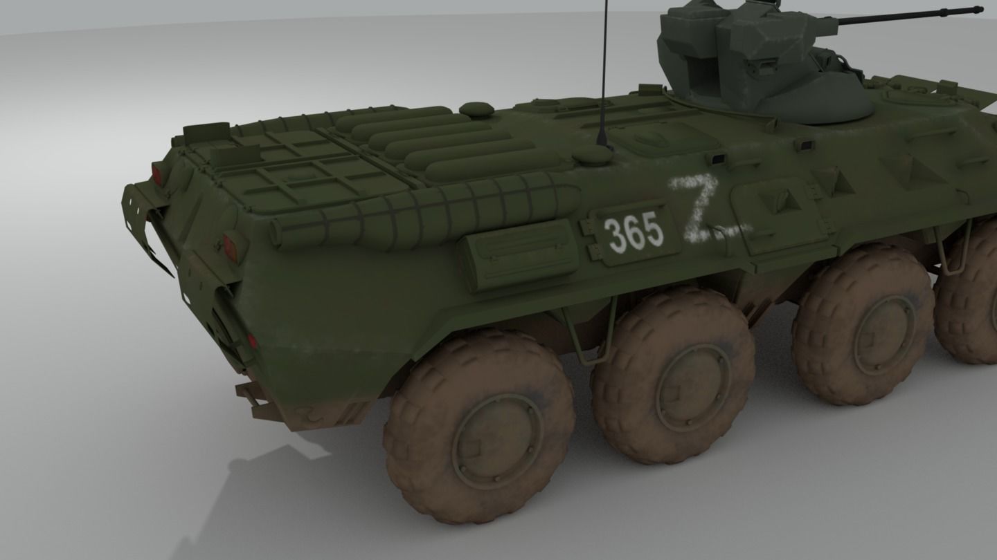BTR-82 Soviet-Russian APC 3D model_7