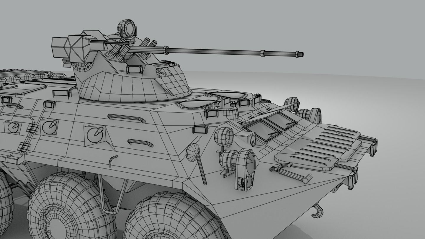 BTR-82 Soviet-Russian APC 3D model_29