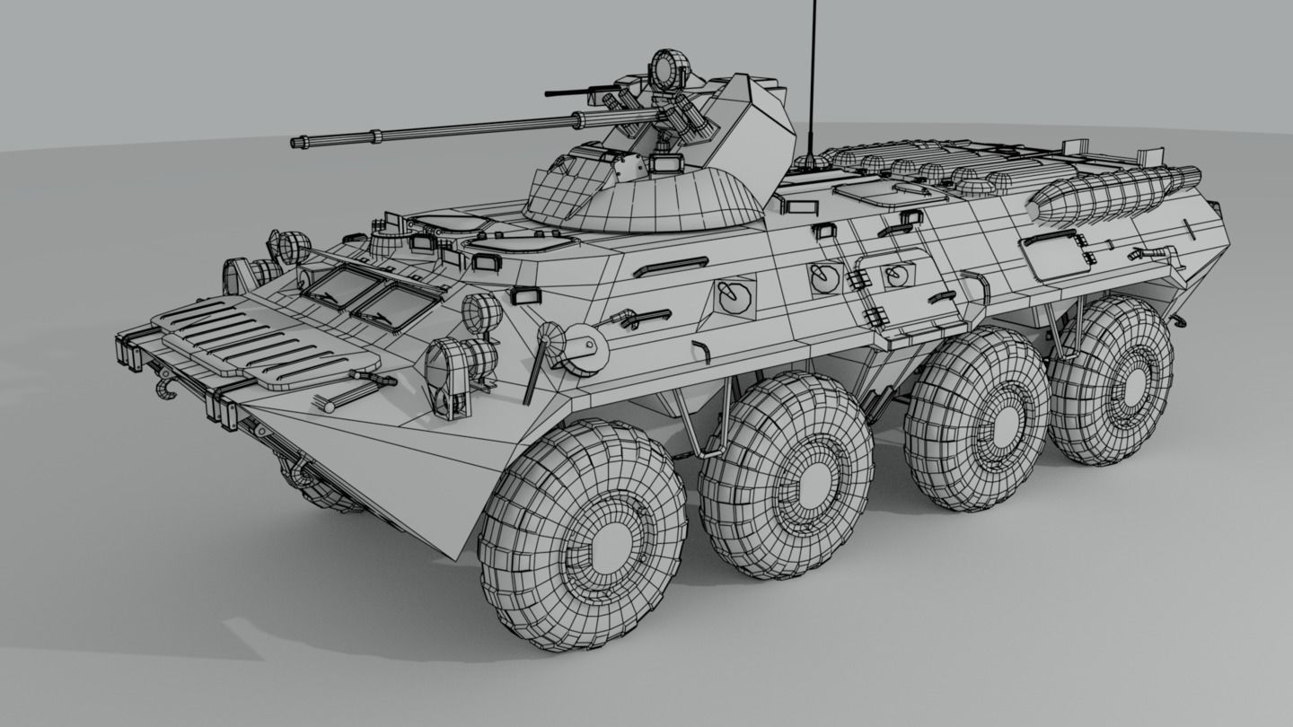 BTR-82 Soviet-Russian APC 3D model_22