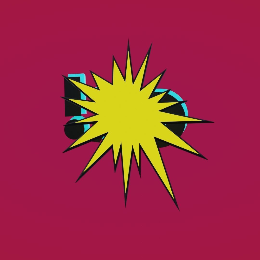 Ok Blue FX for AR animated Low-poly 3D model_3