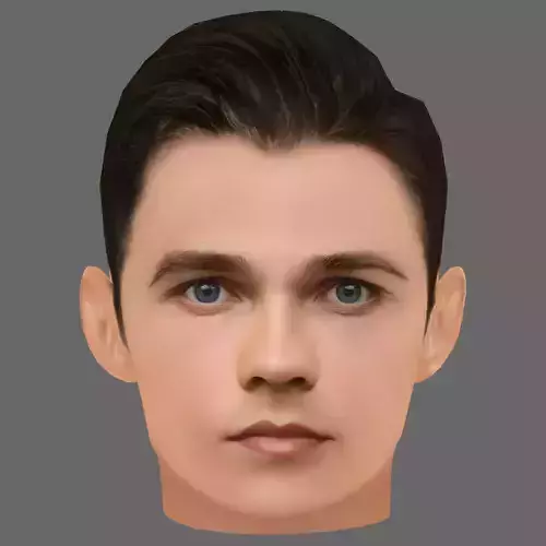Levi Miller Head - Low poly head for game Low-poly