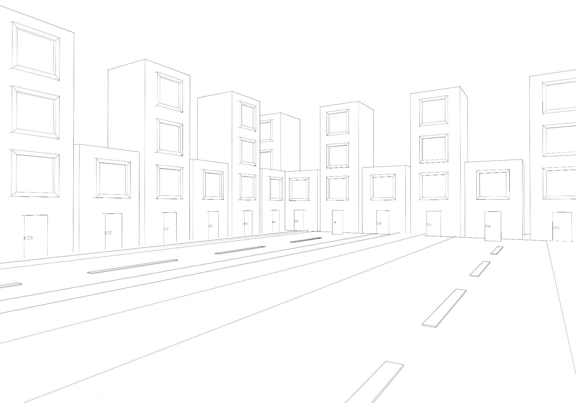 base city Low-poly 3D model_10