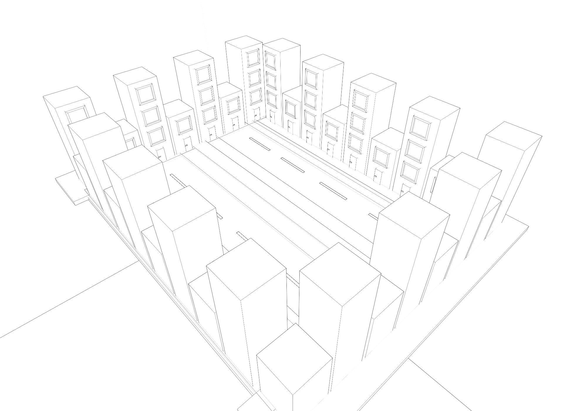 base city Low-poly 3D model_9