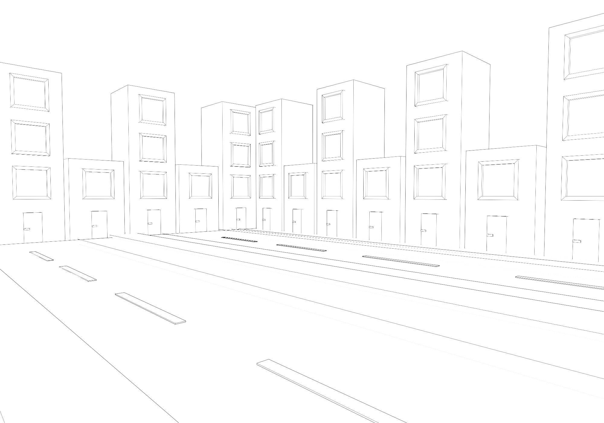 base city Low-poly 3D model_7