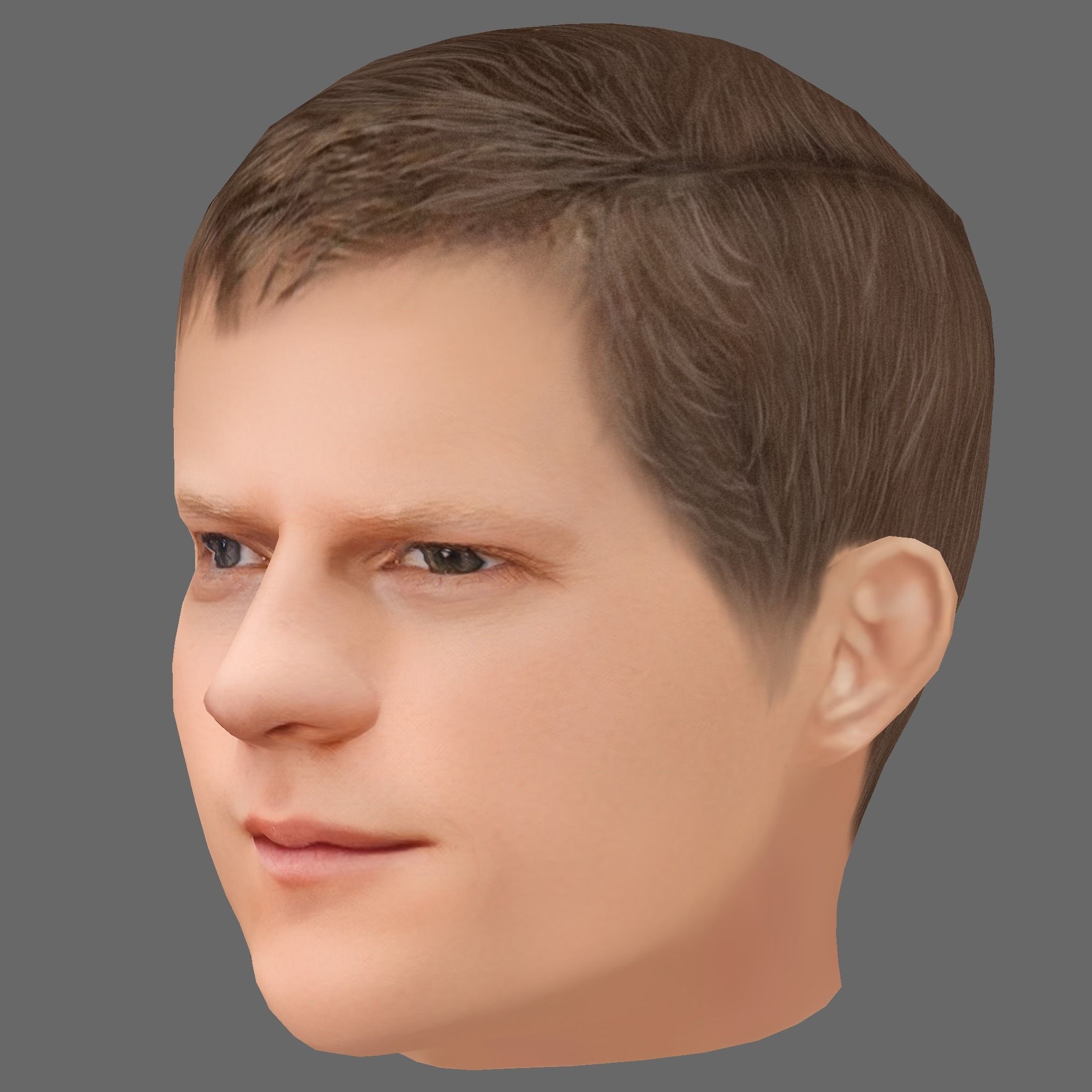 Lucas Hedges Head - Low poly head for game Low-poly Low-poly 3D model_1