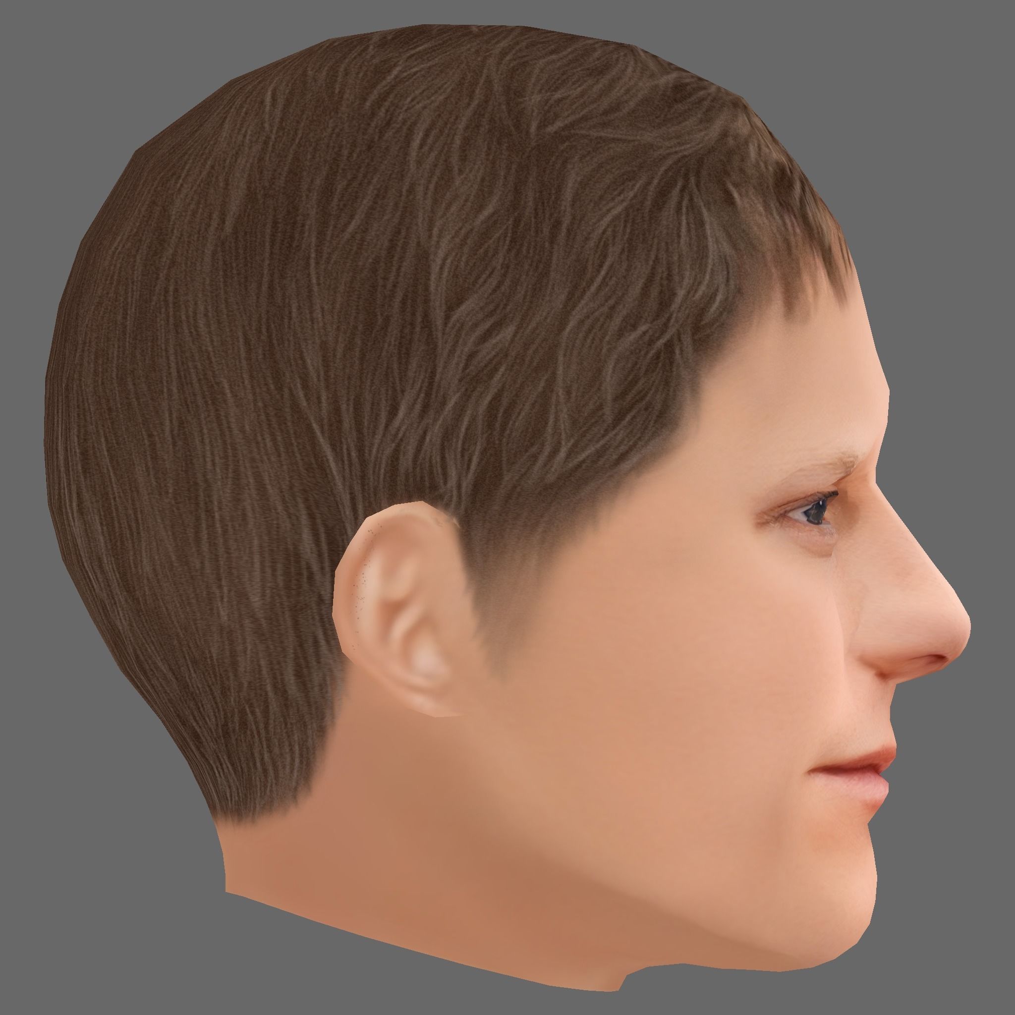 Lucas Hedges Head - Low poly head for game Low-poly Low-poly 3D model_5