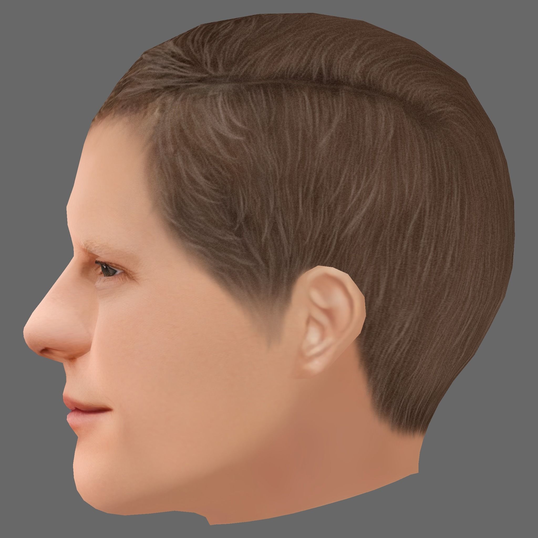 Lucas Hedges Head - Low poly head for game Low-poly Low-poly 3D model_2
