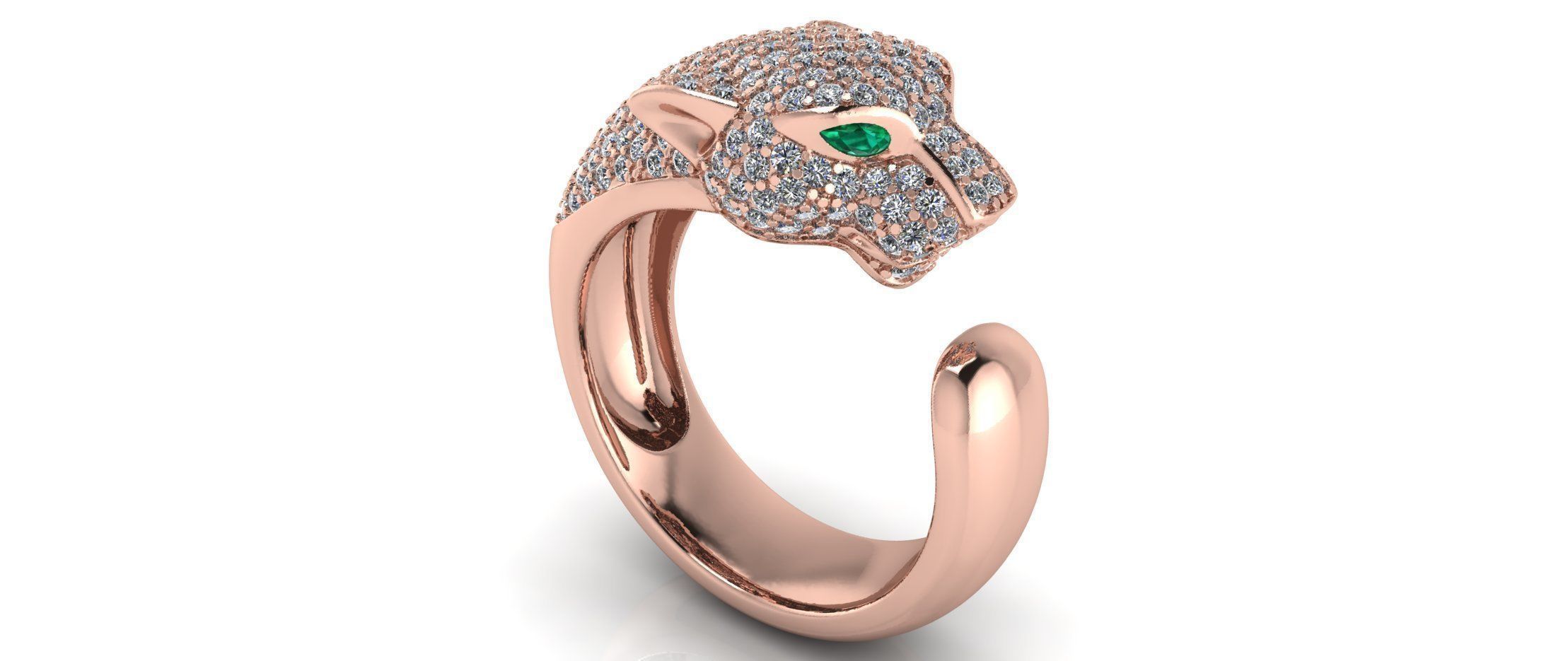 Panther Ring - DIFERENT SIZES 3D print model_3