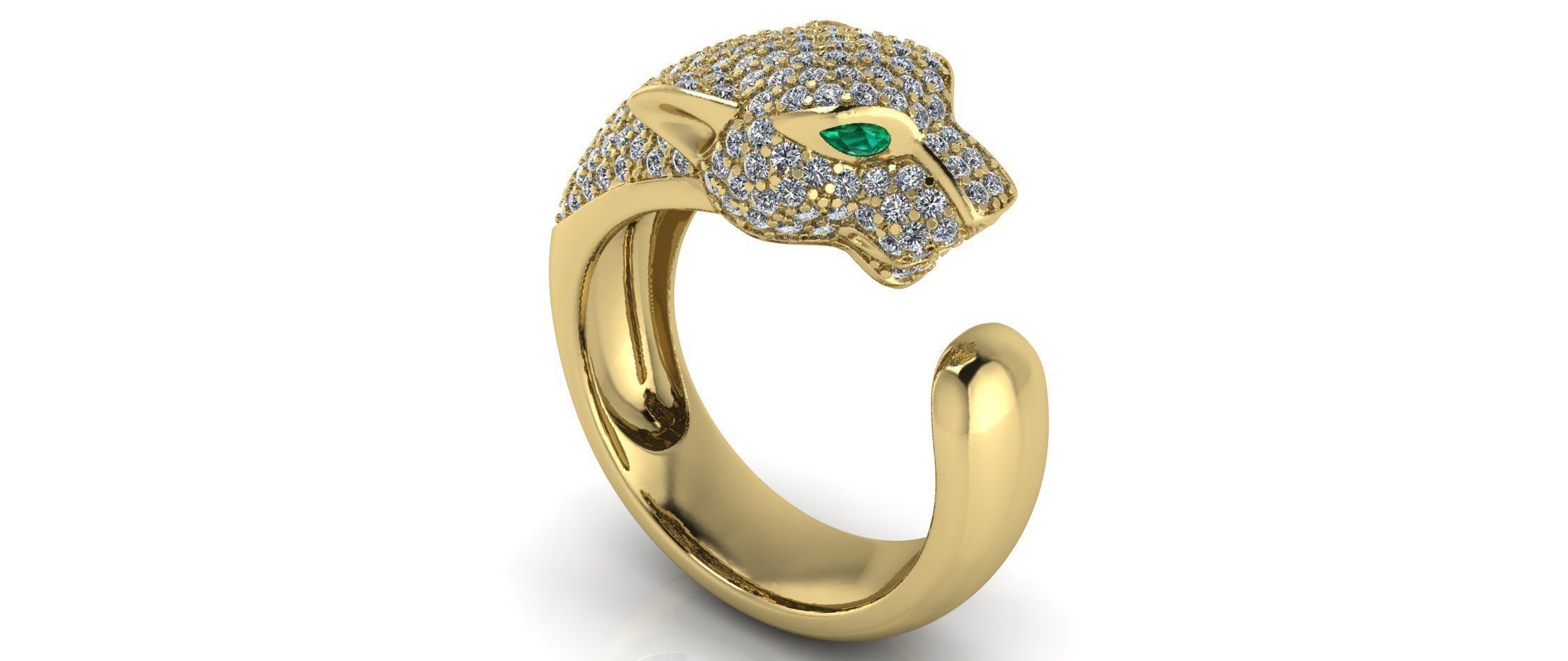 Panther Ring - DIFERENT SIZES 3D print model_1