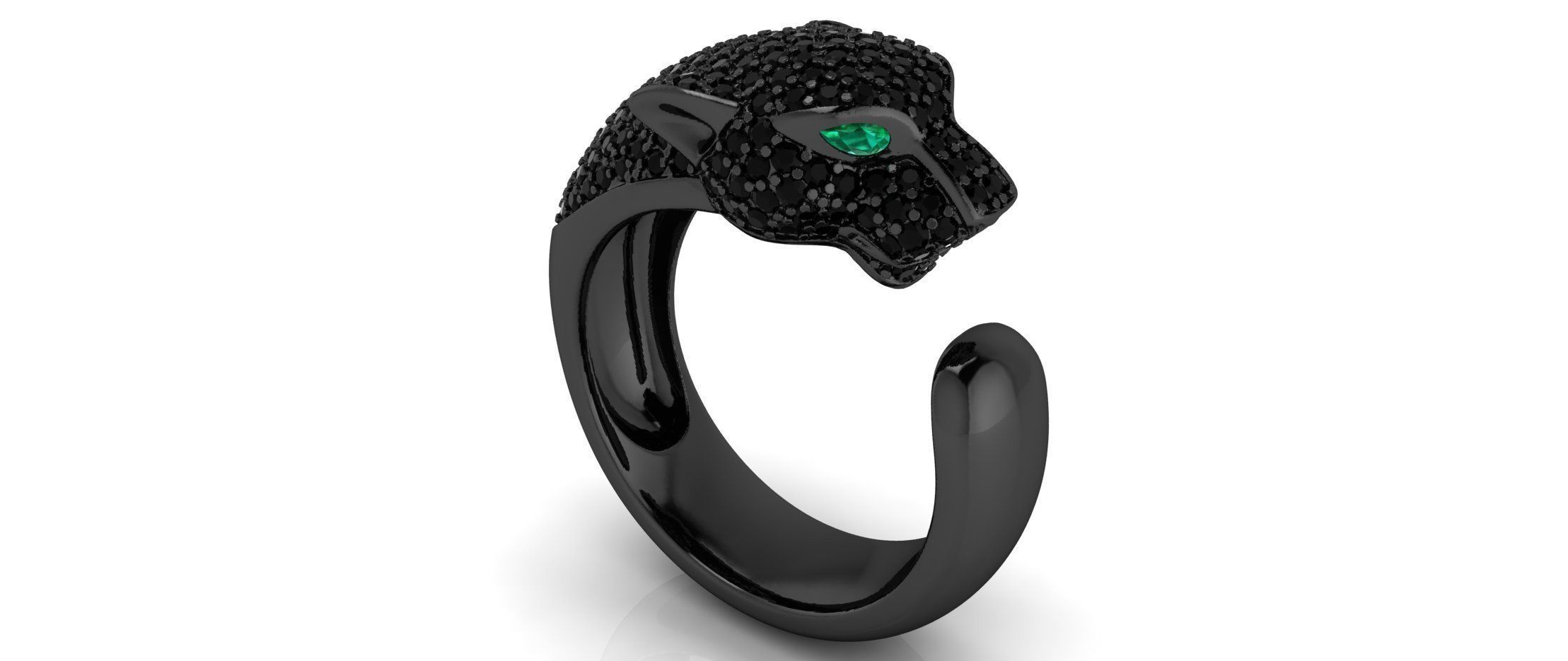 Panther Ring - DIFERENT SIZES 3D print model_4