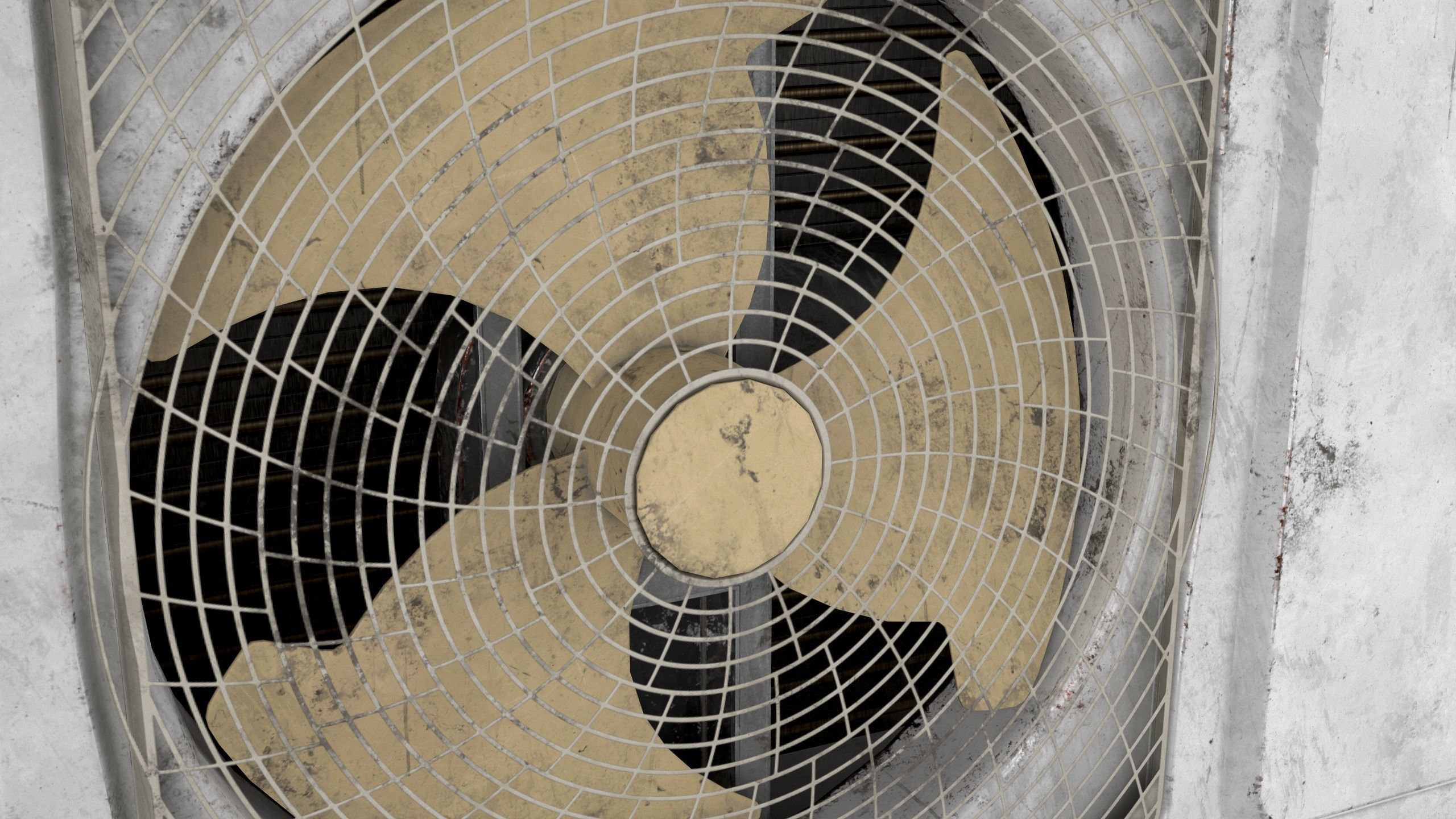 Air conditioner Low-poly 3D model_4