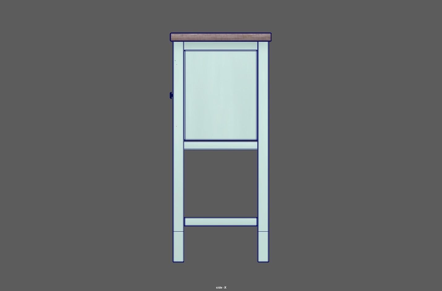 Console Table Low-poly 3D model_17