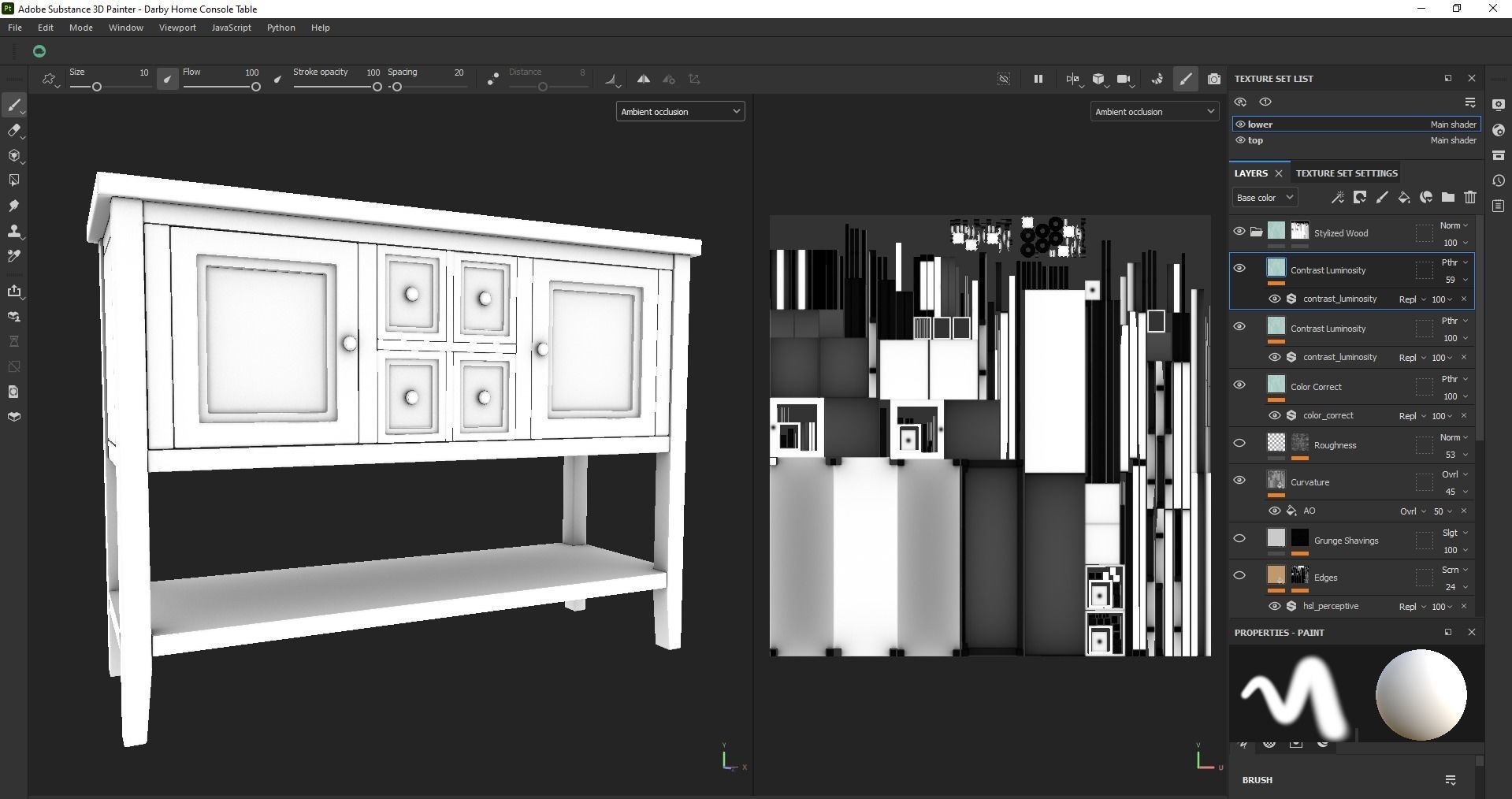Console Table Low-poly 3D model_26