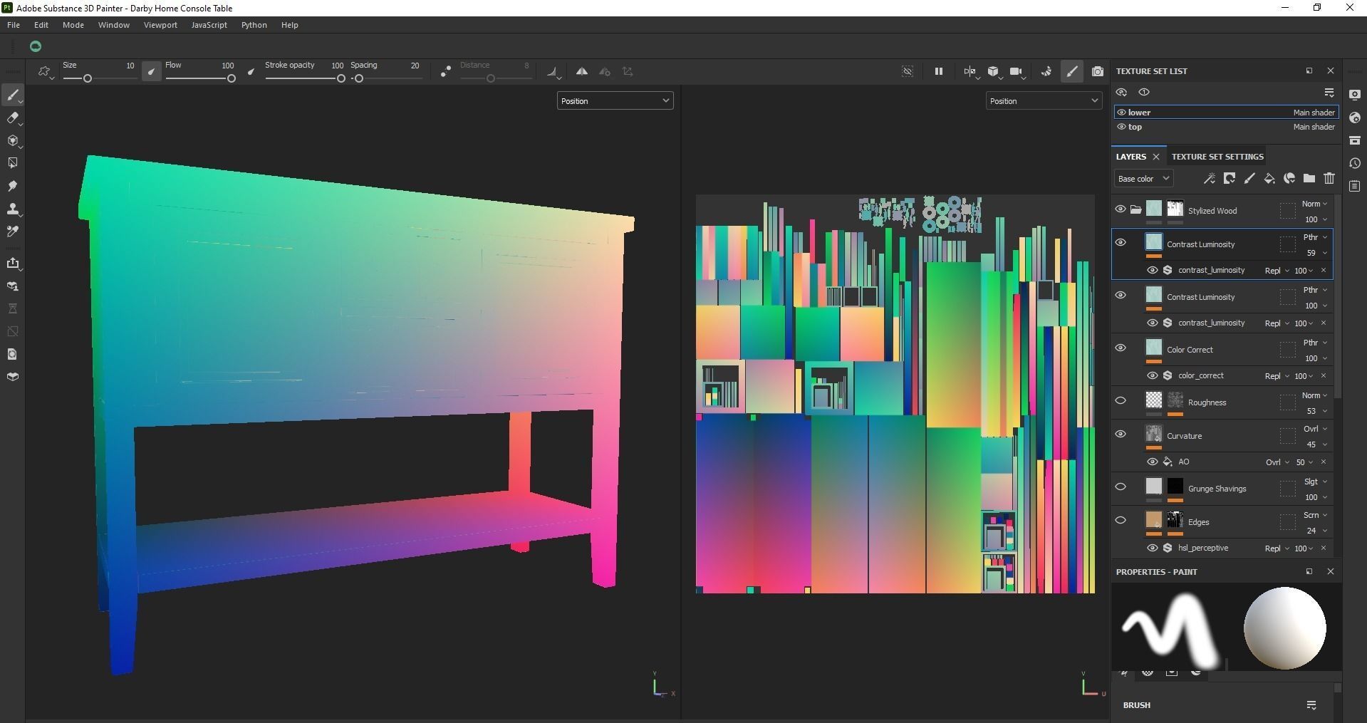 Console Table Low-poly 3D model_28