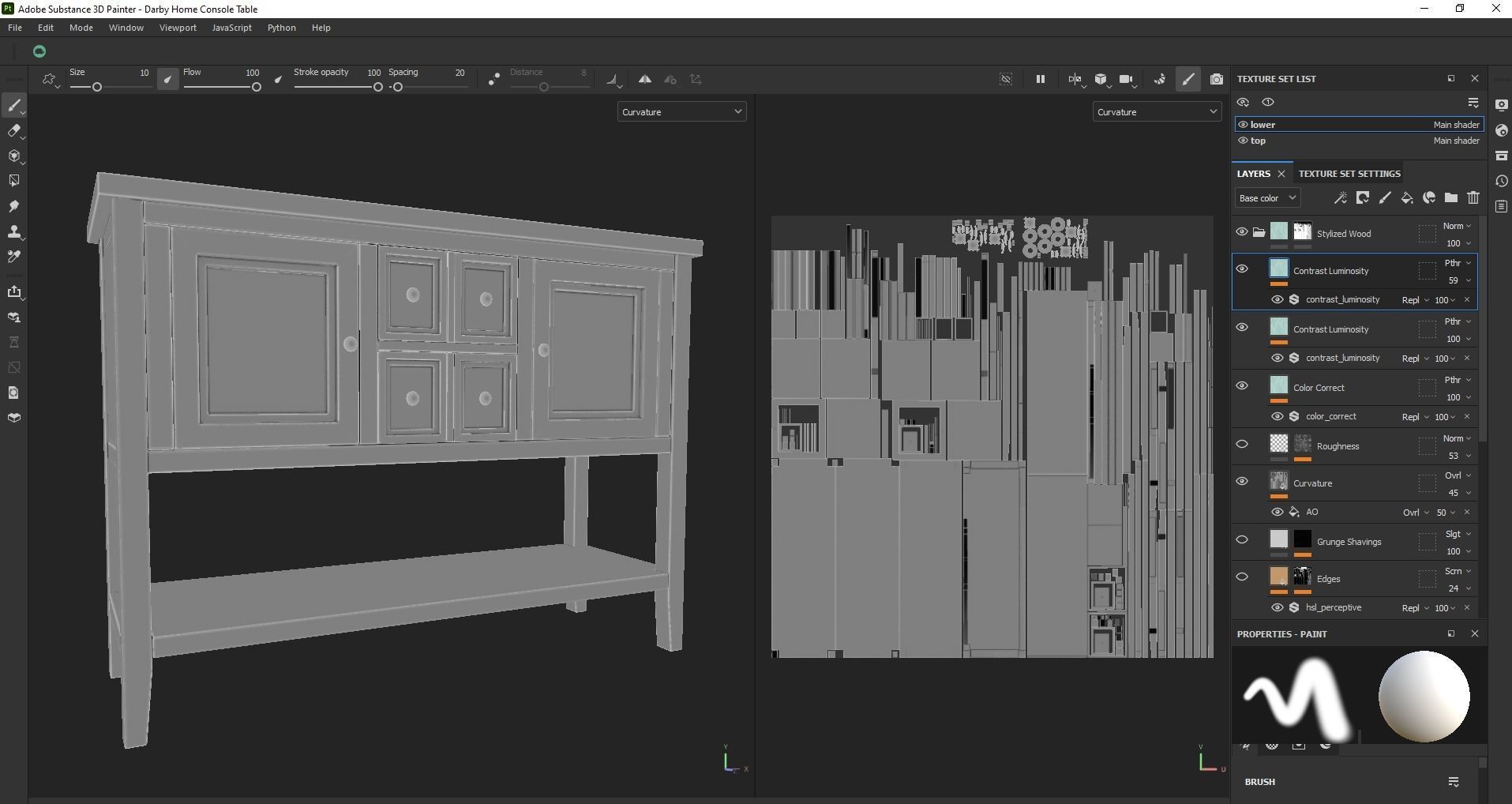 Console Table Low-poly 3D model_27