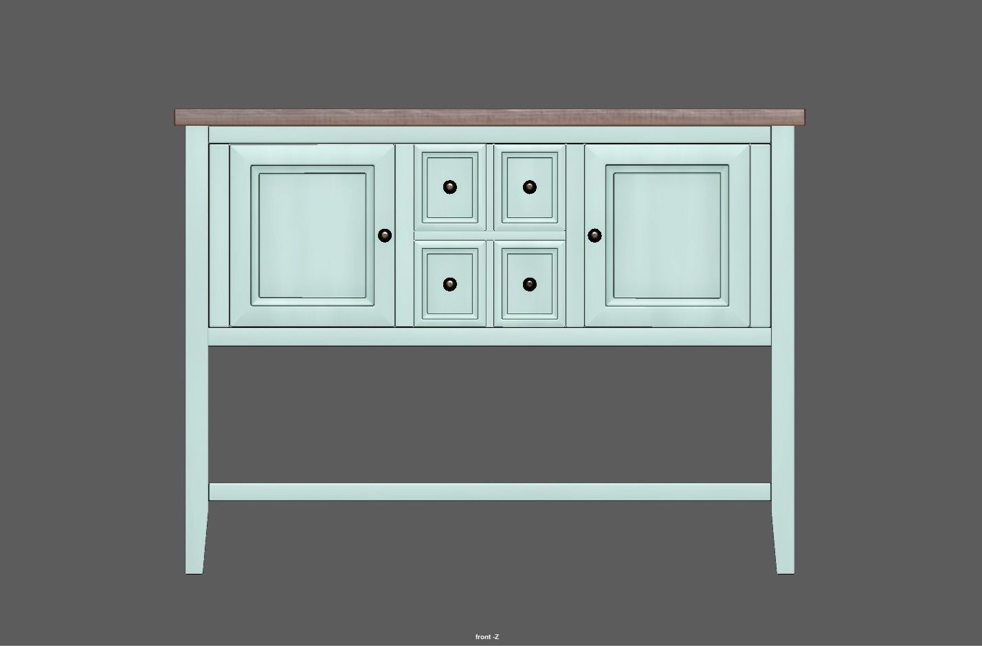 Console Table Low-poly 3D model_13