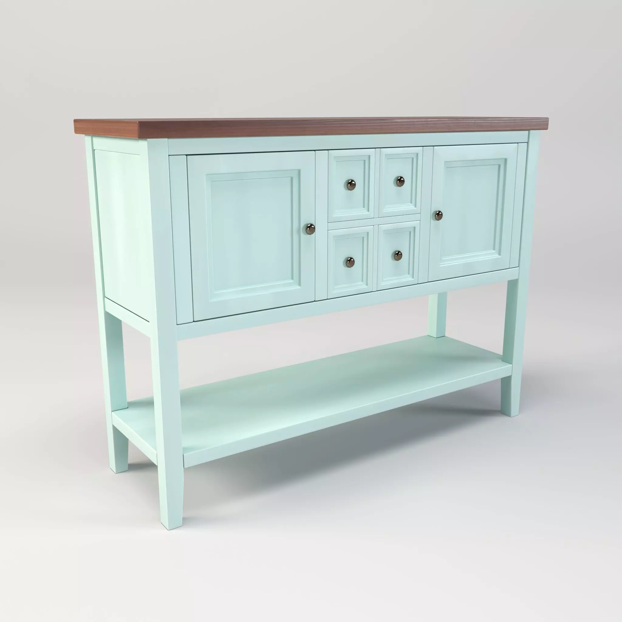 Console Table Low-poly 3D model_0