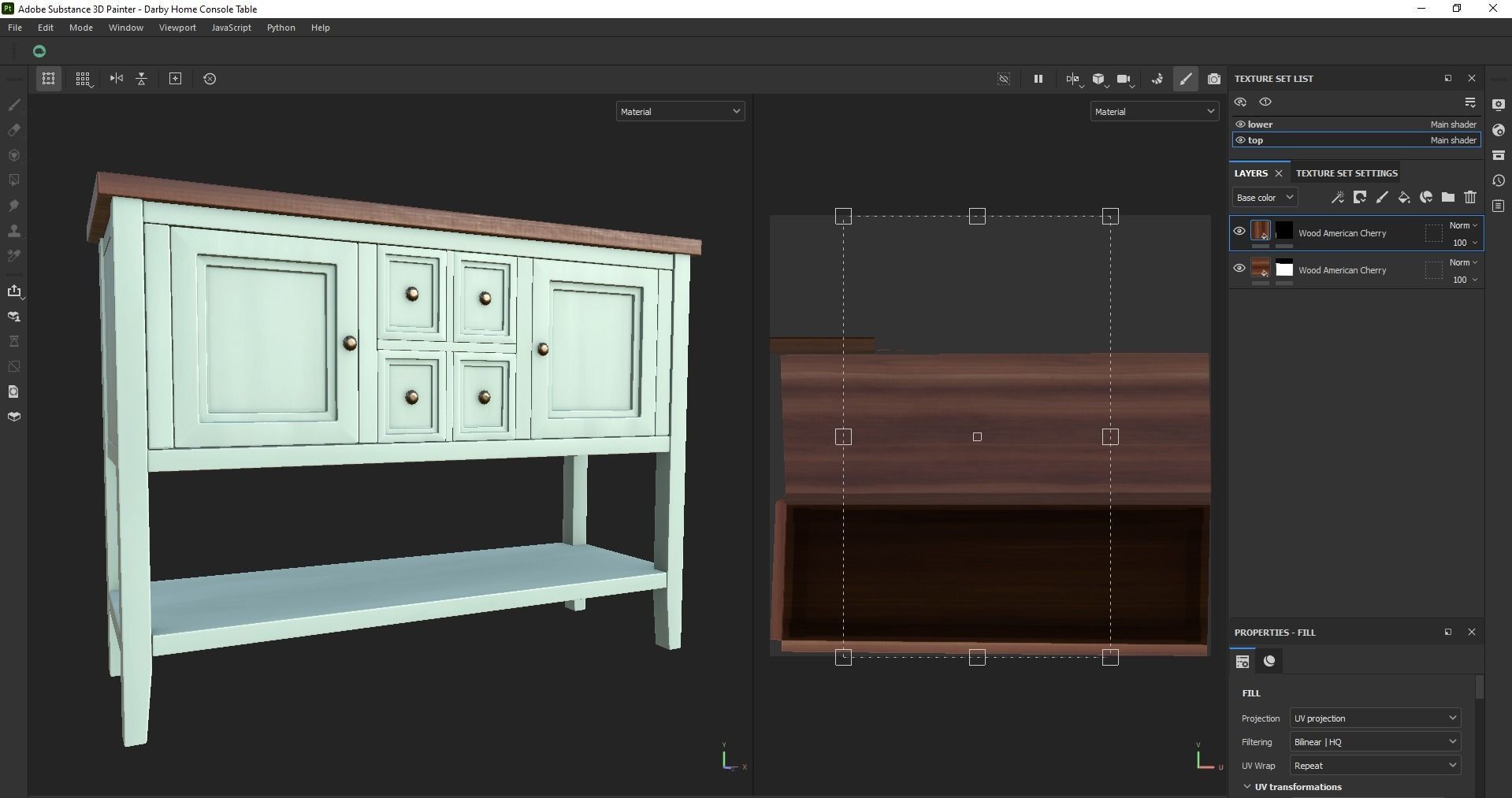 Console Table Low-poly 3D model_22