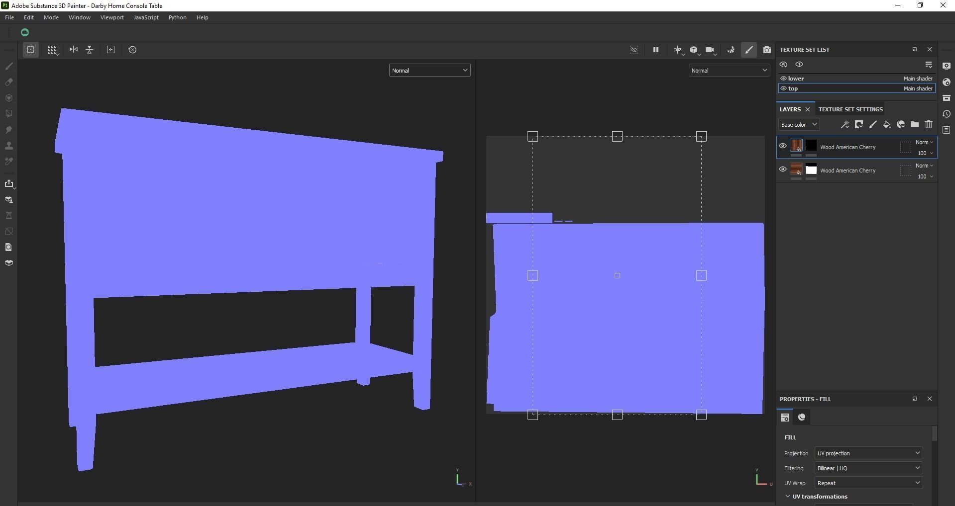Console Table Low-poly 3D model_23